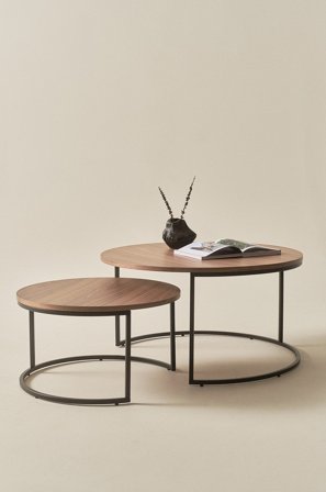 Jotex - Salongbord 2-delt Valnøttfiner - REDMOND - Kjøp Sofabord hos Jotex