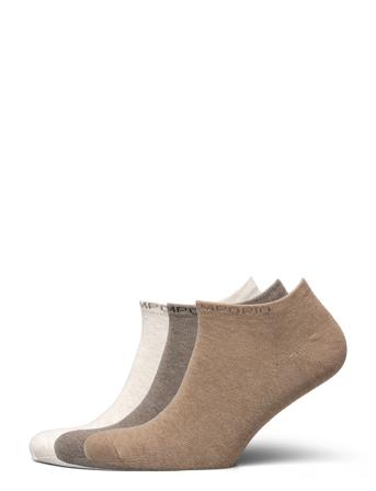 Pe 3Pk Heidi Cotton Sneaker Lingerie Socks Footies/Ankle Socks Beige Panos Emporio