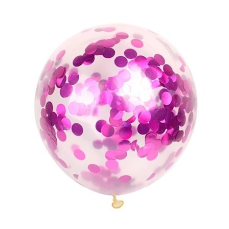 Konfettiballonger Rosa 6-pack, 30cm