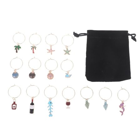 15 stk. Vinglas Charms Markører Tags Identifikation Vin Bachel Onesize