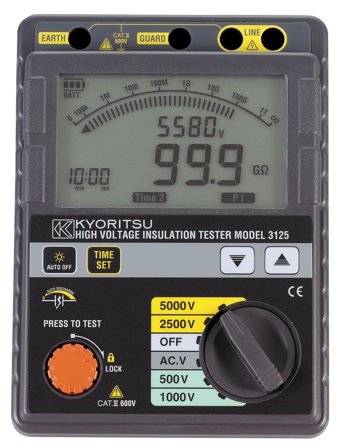 Kyoritsu 3125 Isolasjonsmåler digital, 5 kV, Måleinstrumenter