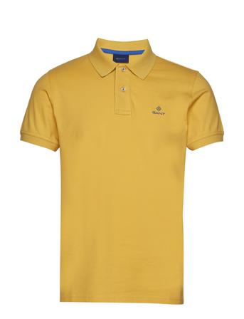 Contrast Collar Pique Ss Rugger Polos Short-sleeved Gul GANT