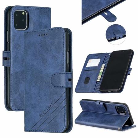 (Sininen) Magneettinen nahkakotelo Samsung S10Plus/S10+:lle, iskunkestävä TPU-kotelo, PU-nahkainen lompakkokotelo, korttipaikka, magneettilukko