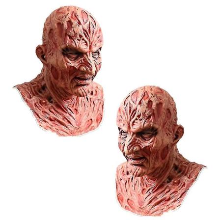Freddy Krueger Latexmaske Karneval Halloween Realistisk Voksenfest Skummel Cosplayrekvisitt