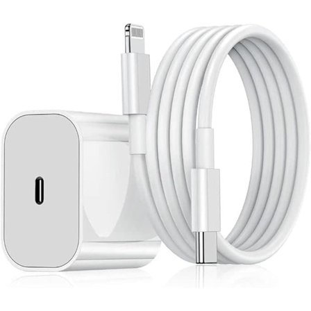 Oplader til iPhone Adapter+Kabel 20W USB-C Hurtigoplader