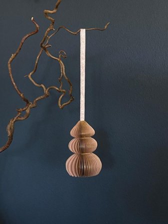 UND Ornament Snømann Rosa 8cm