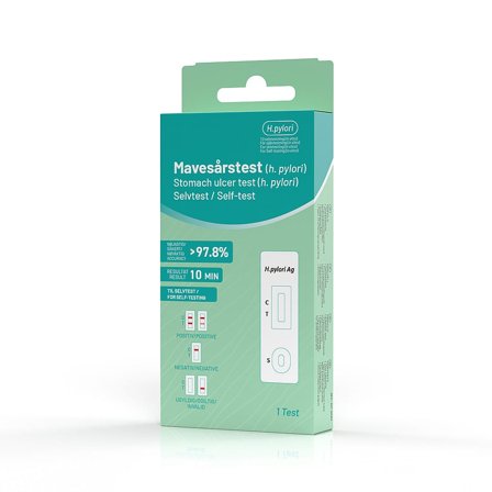Nordic Tests Mavesårstest (h. pylori), Medicin & Pleje, Hjemmetests, Mavesårstests