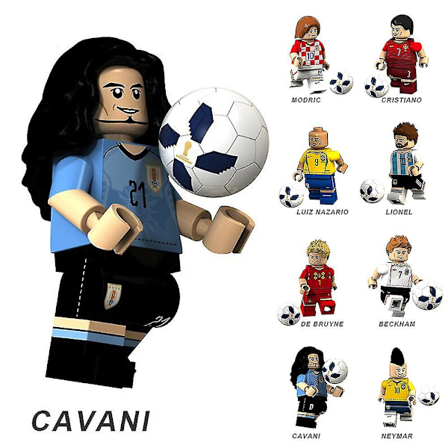 8 stk/sett VM-figurer lekesett minifigur sammensatt mini byggeklosser gaver (FMY)