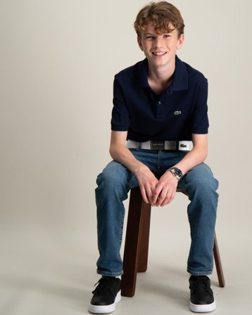 Lacoste CHEMISE COL BORD-COTES MA Blau Polo/Rugbyshirts Jungen - Kids Brand Store