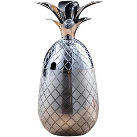 18,6oz/550ml Cocktail Ananasmuki Kansi - 304 Ruostumaton Teräs Metalli Ruusukullan Päällyste