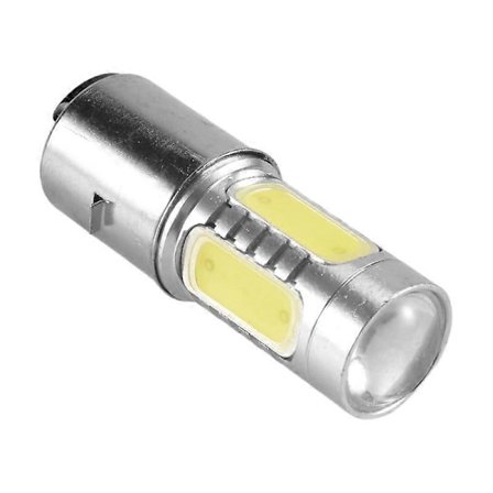 12V BA20D H6 4 COB LED Hvit Pære Lys For Motorsykkel Moped ATV Frontlykt