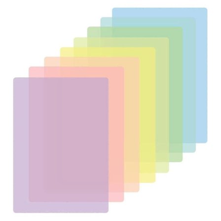 8x A4 Värilliset kalvot lukihäiriöön, Lukihäiriön lukukalvot, Vaaleat värilliset muoviset ohjatut lukukalvot lukihäiriöön, ADHD, Irlens 2025