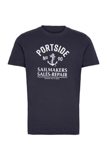 Jprblubayside Tee Ss Crew Neck Blue Jack & J S