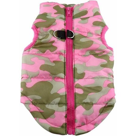 Pet Jakke Varm Hunde Frakke Vinter Efterår Varm Bomuldsjakker Kat Hunde Frakke Kæledyr Tøj Beklædning Kostumer (Rose Rød, M)