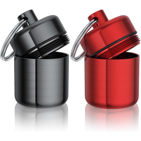 Ørepluggveske-nøkkelring, liten vanntett metallveske for ørepropper, perfekt for øreplugger, medisinveske-pilleboks