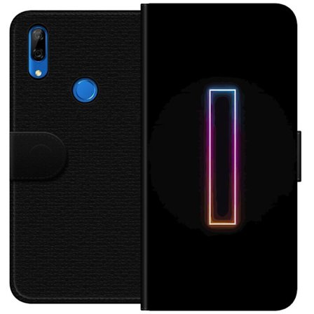 Yhteensopiva Lompakkokotelo Huawei Huawei P Smart Z Minimalistinen neonkirjain I sateenkaaren väreissä tummaa taustaa vasten