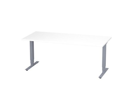 deNord Design Bord höj/sänk Pro 1800x800 vit/silver - Lyreco - Kontorsmöbler och inredning - Bord och hurtsar - Skrivbord - Höj/sänkbar