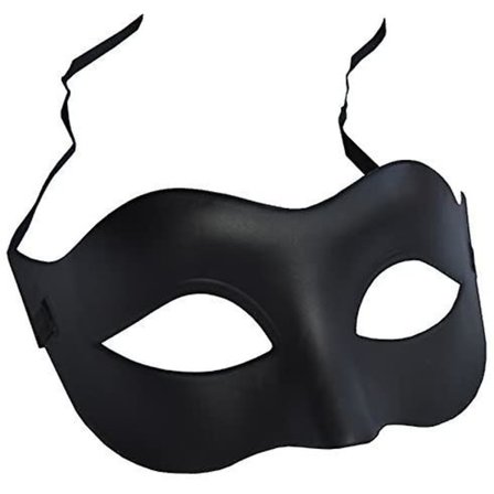 Svart matt klassisk venetiansk mask, maskerad, burlesk boll