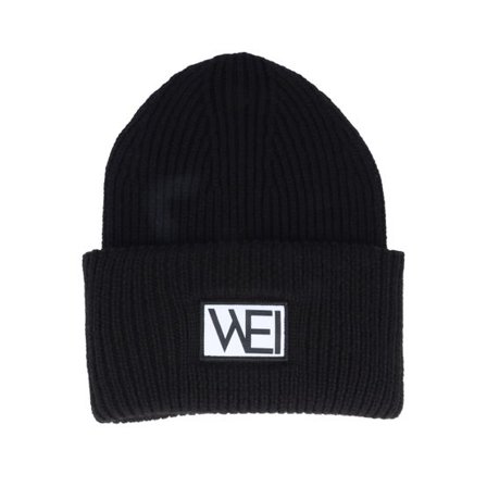 Wei - Svart cuff Beanie - Uu Black Cuff @ Hatstore
