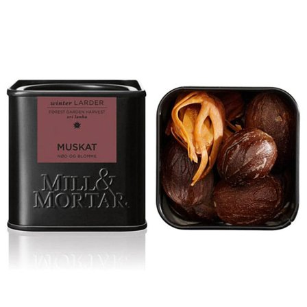 Mill & Mortar Muskatnød Og Blomme Hel Ø 45 g, Helse & Madvarer, Krydderier, Øvrigt