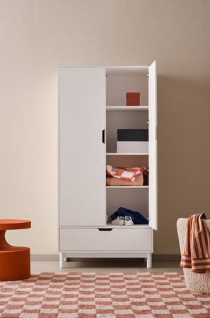 Jotex - Garderobe 2 Dører Hvit - CAMPO - Kjøp Barneskap & barnehyller hos Jotex