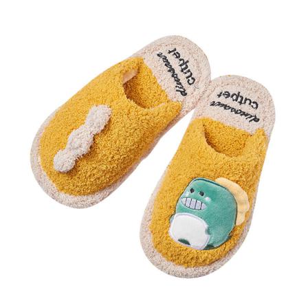 Boys Flats Fleece Closed Toe Söt Varm Slipper Fluffiga Hem Skor