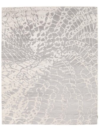 Noué À La Main Contemporary Design Tapis 242X295 De Laine Gris/Beige Grand