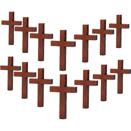 100 stycken små träkors, träkrucifix för pyssel D