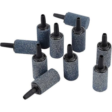 1 Tomme Luftsten 10 Styk Cylinder Boble Diffusor Luftsten Til Akvarium Fiskedam Pumpe Grå/blå