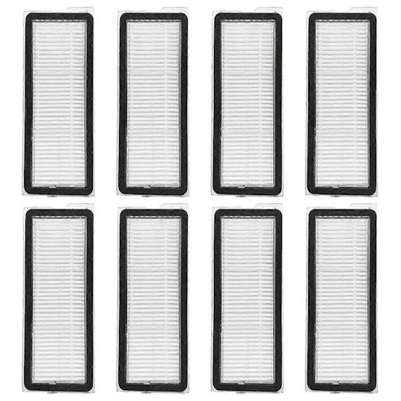 8 stk. HEPA-filter til Roborock Qrevo Curv, P10 Pro, P20 Pro, Qrevo S, Qrevo Pro, Qrevo MaxV robotstøvsuger