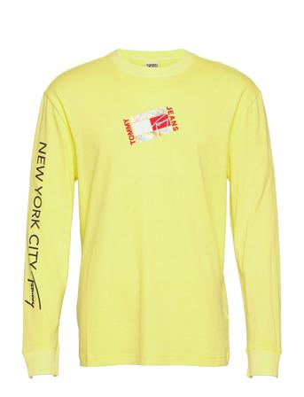 Tjm Small Flag Box Logo Tee Yellow Tommy Jeans