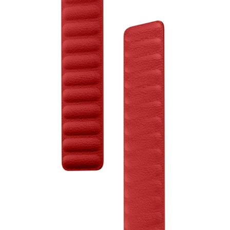 Rem för Apple Watch 45 mm / 44 mm / 42 mm magnetiskt fäste i konstläder Röd