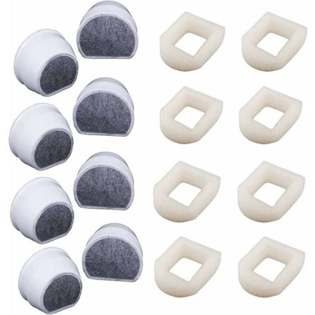 16-pakkauksen vaahto-esisuodatin ja hiilisuodatin yhteensopiva PetSafe Drinkwell -suihkulähteiden INOX 360 Avalon Pagoda Seascape ja Sedona -