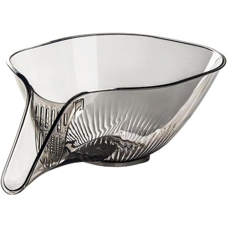 Avløpskurvtrakt for kjøkkenvask, multifunksjonell avløpskurv for tørr og våt separasjon, kjøkkenvaskstativ for grønnsaker (grå)