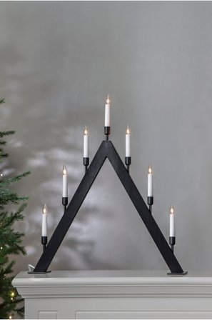 Jotex - Lysestake Vind høyde 63 cm Black - Kjøp Adventsstaker hos Jotex