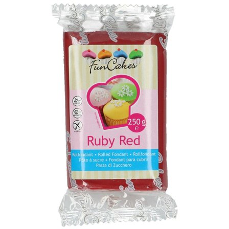 Sokerimassa Ruby Red 250 g