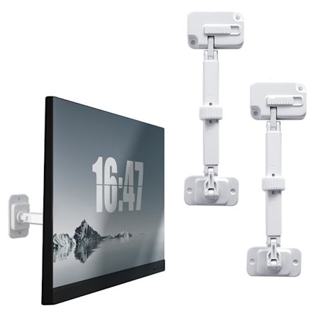 TV Väggankare Förhindrar Vältning, Tippskydd Möbelankare för Barnsäkerhet, TV-remmar för Platt-TV, Justerbar Längd 1,7 m till