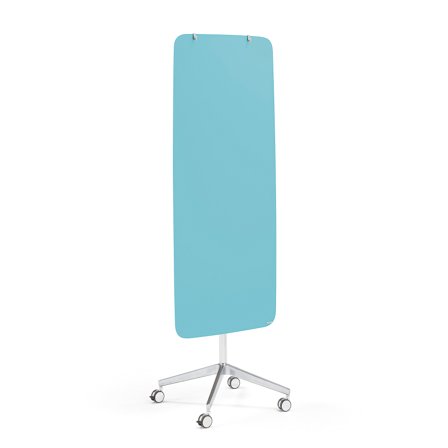 Mobile glass writing board STELLA with rounded corners, pastel green
