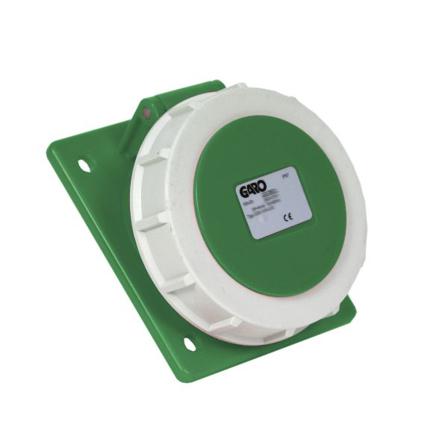 Garo UISV 332-2 2 Paneluttak IP67, 4-polet, 32 A, skrå Grønn, 2 h, Stikkontakter & kabler