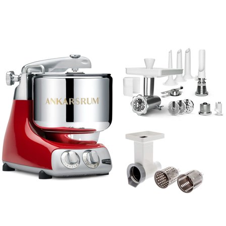 Ankarsrum Köksmaskin, stort tillbehörspaket, red | Köksmaskiner > Köksassistenter | Bagaren och Kocken