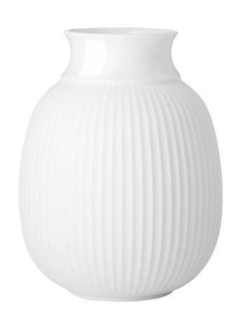 Lyngby Porcelæn | Curve Vase H12.5 Hvid Porcelæn | H12.5CM