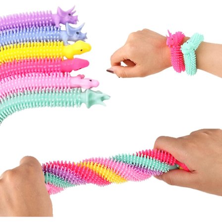 8 Stykker Dinosaur Strekktau Leke, Fargerik Strekk Sans Tau