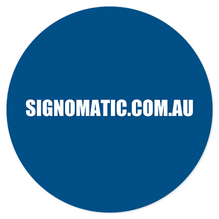 Magnetic signs for cars - Personalised - Blue/white - 200x200mm - Signomatic.com.au
