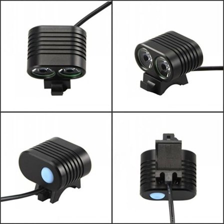 8000 lumen Xm L2 LED cykel framlampa cykelstrålkastare svart (1 st)