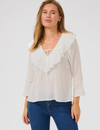 Kaffe Kajohanna Blouse - Cream - 36