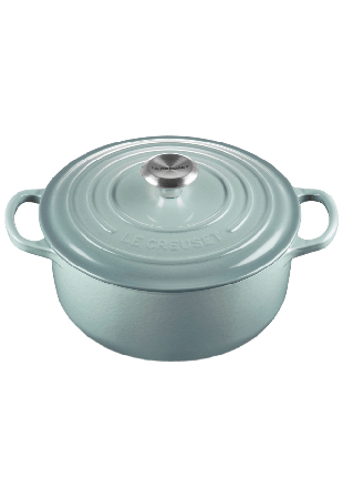 Le Creuset Signature Gjutjärn Rund Gryta 20cm Sea Salt 2,4L Gjutjärnsgrytor Unisex Vit 20 CM