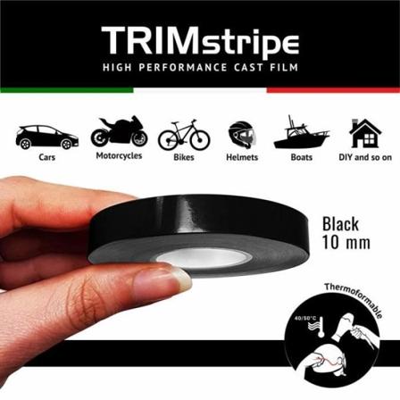Trim Stripes selvklebende strips for biler, svart, 10 mm x 10 mt- Perfet