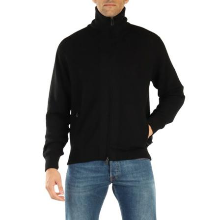Emporio Armani, Zip-throughs Czarny, Mężczyzna, Rozmiar: L
