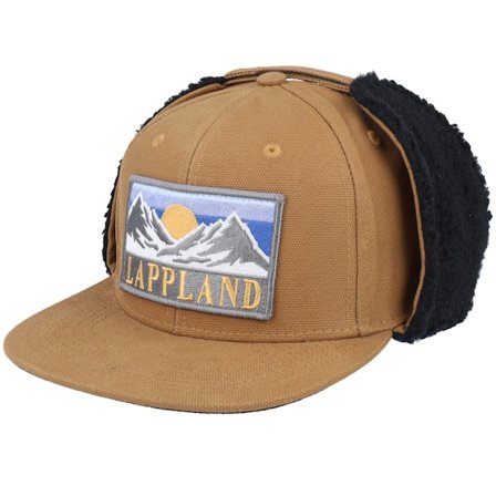Wild Spirit - Brown earflap Czapka Z Daszkiem - Lappland Canvas Flatbrim Caramel/Black Earflap @ Hatstore