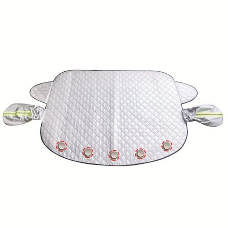 Vinter forrude beskytter - med sidespejle, til små biler (148x116 cm) Sølv